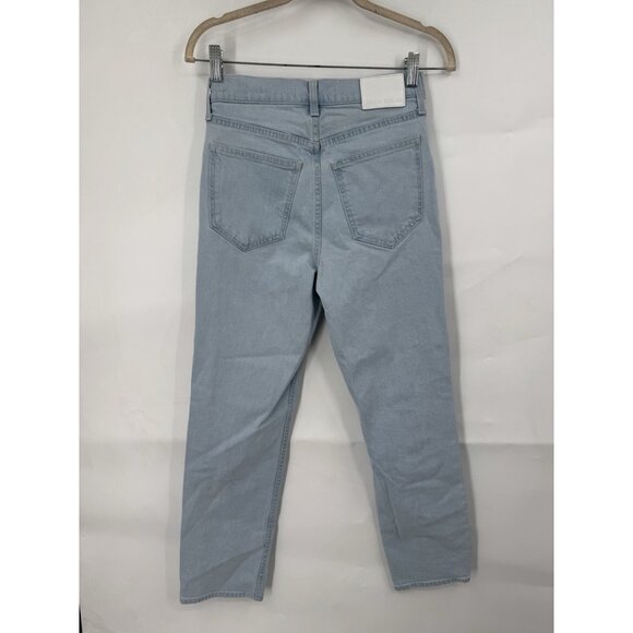 Denim Forum The Arlo High Rise Straight Jeans 28L Women's Size 26 Light Wash - Picture 3 of 12
